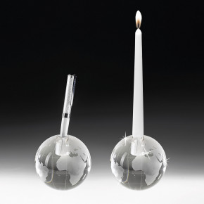 Ranoldi - Portacandela/Portapenna in cristallo dal design elegante - Colore: Trasparente - SKU: CBB193 - Codice EAN: 7654321011691 