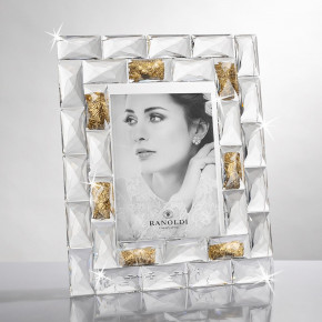 Ranoldi - Portafoto a mosaico in cristallo dal design moderno - Colore: Trasparente - SKU: MM156/ORO - Codice EAN: 1234567171609