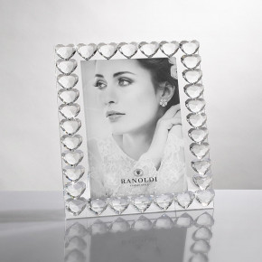 Ranoldi - Portafoto con cornice in cristallo a cuori - Colore: Trasparente - Foto 13x18 - SKU: CX5348 - Codice EAN: 1234567172538