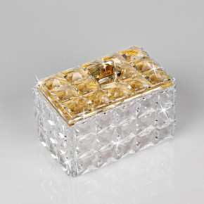 Ranoldi - Portagioie piccolo in cristallo mosaico con coperchio - Colore: Oro - SKU: MM142/ORO - Codice EAN: 1234567172002 