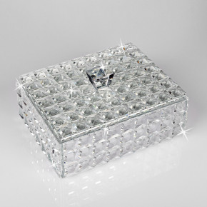 Ranoldi - Portagioie rettangola in cristallo con coperchio - Colore: Trasparente - SKU: MM141/AG - Codice EAN: 1234567173252