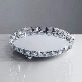 Ranoldi - Vassoio in cristallo rotondo specchiato - Colore: Trasparente - SKU: CX5342
