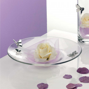 Bongelli Preziosi - Centro tavola in vetro trasparente con farfalle in argento in stile moderno - SKU: ME123 - Codice EAN: 1234567003115 