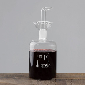 Simple Day - Modello: Un po di Aceto - Ampolla di vetro per aceto - Colore: Trasparente - SKU: 10012437 - Codice EAN: 8056284703474 