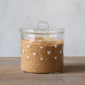 Simple Day - Modello: Cuori - Barattolo in vetro - Colore: Bianco - SKU: 10012229 - Codice EAN: 8058269691943 