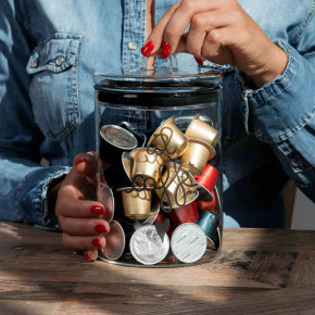 Simple Day - Modello: Il Caffè - Barattolo per alimenti in vetro con coperchio - Colore: Bianco - SKU: 10012250 - Codice EAN: 8058269693817 