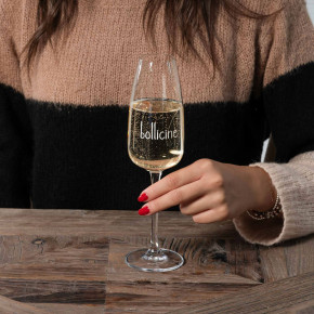 Simple Day - Modello: Bollicine - Set 2 bicchieri flute in vetro - Colore: Trasparente - SKU: 10011510 - Codice EAN: 8056284702682 