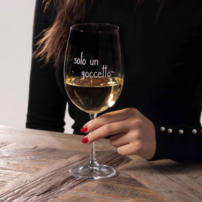 Simple Day - Modello: Solo un goccetto - Set 2 calici in vetro - Colore: Trasparente - SKU: 10011583 - Codice EAN: 8056284702668