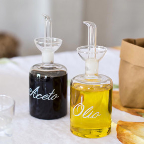 Simple Day - Set 2 portacondimenti in vetro per olio e aceto - Colore: Bianco - SKU: 10012207 - Codice EAN: 8058269691721 
