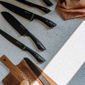 Simple Day - Modello: Funzioni - Set 6 coltelli da cucina - Colore: Nero - SKU: 10011432 - Codice EAN: 8056284706550 