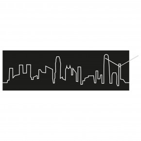Progetti - Modello: Skyline - - Design By: Riccardo Paolino e Matteo Fusi Orologio da parete con pannello in legno Honk Hong - SKU: 018300HK 