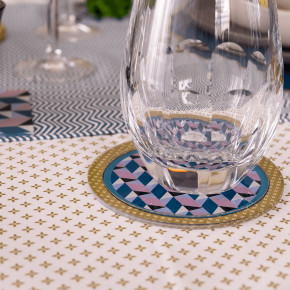 Vesta - Modello: Decor - Sottobottiglia rotondo in PMMA dal design moderno con decoro Modern - SKU: 04252D46 - Codice EAN: 8059692104154 