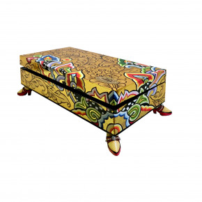 Tom's Drag - Scatola porta gioie in legno dal design eclettico - Colore: Oro - SKU: TOM004313 - Codice EAN: 7654321000527