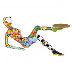 Tom's Drag - Scultura da tavolo in marmorino dal design eclettico con acrobata - Colore: Multicolore - SKU: TOM003740 - Codice EAN: 1234567156354 