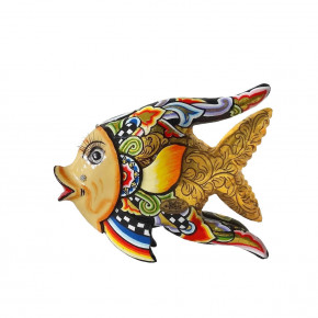 Tom's Drag - Scultura da tavolo in marmorino dal design eclettico Pesce Oscar medio - Colore: Multicolore - SKU: TOM004268 - Codice EAN: 7654321008677 