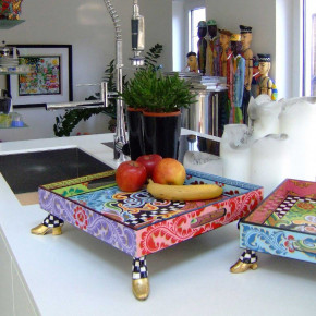 Tom's Drag - Vassoio da tavola in marmorino dal design eclettico - Colore: Multicolore - SKU: TOM004050 - Codice EAN: 1234567156217