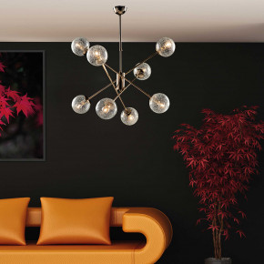 Bonetti Illumina - Modello: Tresor - Lampadario in metallo cromo lucido con sfere in vetro soffiato trasparente - Attacco Lampadina: E14 - 8 Lampadine - Watt 40W - Dimmerabile: NO - Grado di Protezione: IP20 - Classe Energetica: A++ - SKU: BL215-8