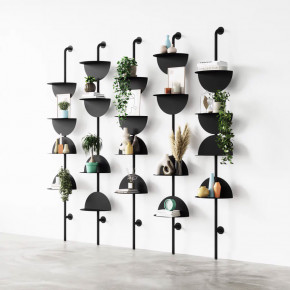 Umbra - Modello: Solis - Scaffale da parete regolabile in metallo - Colore: Nero - SKU: 1021262-040 - Codice EAN: 028295423274 