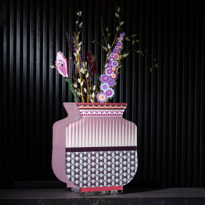 Vesta - Modello: Fenice - Vaso piccolo dal design moderno in plexiglass con decoro Parigi - Colore: Multicolore - SKU: 0432126 - Codice EAN: 8059692105304 