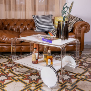 Vesta - Modello: Finlandia - Carrello portavivande con ruote e struttura in plexiglass - SKU: 25019 