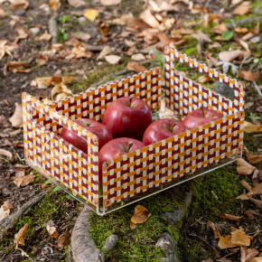 Vesta - Modello: Like Water - Cassetta porta frutta in plexiglass dal design elegante - Colore: Arancione - SKU: 0438650 - Codice EAN: 8059692107223 