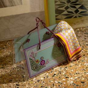 Vesta - Modello: Charlotte - Contenitore porta oggetti grande in plexiglass linee moderne - Colore: Azzurro - SKU: 04250DAN - Codice EAN: 8059692108053