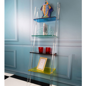 Vesta - Modello: Way Up - Libreria/Mobile Bagno con 4 ripiani in plexiglass in stile moderno - Colore: Multicolore - SKU: 0950501 - Codice EAN: 8059692109258 