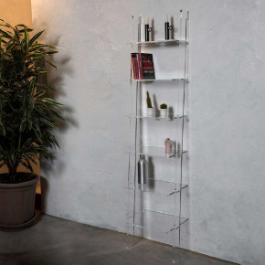Vesta - Modello: Way Up - Libreria/Mobile Bagno con 6 ripiani in stile moderno in plexiglass - Colore: Trasparente - SKU: 0960500 - Codice EAN: 8059692102433 