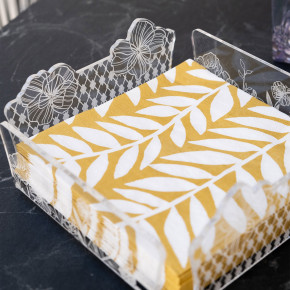 Vesta - Modello: Le Jardin - Porta tovaglioli medio in plexiglass dal design moderno - Colore: Trasparente - SKU: 0436900LJ - Codice EAN: 8059692106585