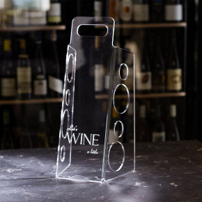 Vesta - Modello: Wine Not - Portabottiglie cantinetta da tavolo in plexiglass dal design moderno - Colore: Trasparente - SKU: 0438800 - Codice EAN: 8059692107117 