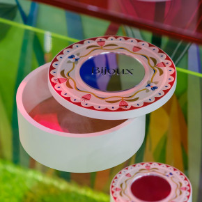 Vesta - Modello: Happy Beaty - Portagioie rotondo grande in plexiglass con coperchio - SKU: 75047 