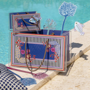 Vesta - Modello: Charlotte - Portariviste in plexiglass dal design moderno - Colore: Blu - SKU: 04249DEV - Codice EAN: 8059692108039 