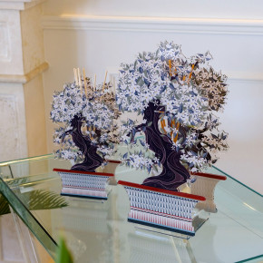 Vesta - Modello: Bonsai - Profumatore in vetro con copertura in plexiglass gelsomino grande - Colore: Bianco - SKU: 7502030 - Codice EAN: 8059692109876 