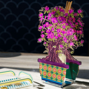 Vesta - Modello: Magnolia - Profumatore per ambiente in plexiglass con bastoncini fragranza inclusa da 100ml - Colore: Viola - SKU: 7502118 - Codice EAN: 8056622712380 