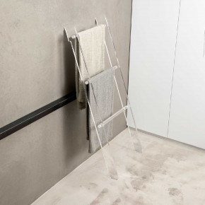 Vesta - - Design By: Mattei Carella Scaletta piccola per asciugamani in plexiglass per bagno "Up&Down" - Colore: Trasparente - SKU: 0950200 - Codice EAN: 8059692102495 