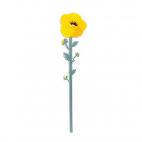 Vesta - Modello: Funny flowers - Fiore di gardenia in plexiglass per vaso - Colore: Giallo - SKU: 04340.139 - Codice EAN: 8056622711222 
