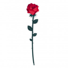 Vesta - Modello: Funny flowers - Fiore di rosa grande in plexiglass per vaso - Colore: Rosso - SKU: 04395.185 - Codice EAN: 8056622711291 