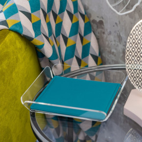 Vesta - Modello: Anything - - Design By: Vesta Design Svuotatasche in plexiglass con cuscino in ecopelle - SKU: 11500/ 