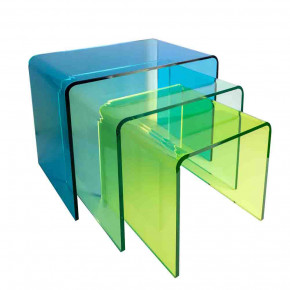 Vesta - Modello: Simply - Tavolini da salotto in plexiglass set 3pz - Colore: Blu - SKU: 2371759 - Codice EAN: 8059692109272 