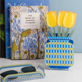 Vesta - Modello: Nizza - Vaso piccolo in plexiglas con contenitore fiori in vetro dal design moderno - Colore: Celeste - SKU: 7504479 - Codice EAN: 8056622712342 