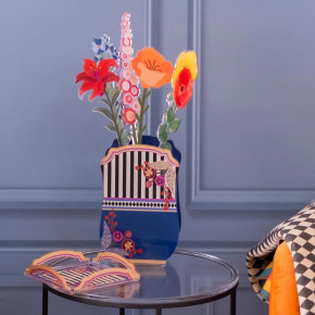 Vesta - Modello: Bucarest - Vaso piccolo in vetro con copertura in plexiglass - Colore: Blu - SKU: 03790DEV - Codice EAN: 2069244000007 