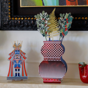 Vesta - Modello: Giudecca - Vaso piccolo in vetro con coprivaso in plexiglass - Colore: Rosso - SKU: 0431927 - Codice EAN: 2076791000008 