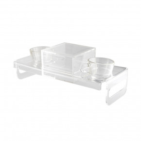 Vesta - Vassoio con 2 tazzine in vetro e zuccheriera - Colore: Trasparente - SKU: 53769TAT00 - Codice EAN: 8059692108534 