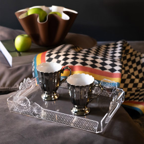 Vesta - Modello: Le Jardin - Vassoio piccolo in plexiglass dal design moderno - Colore: Trasparente - SKU: 0436600LJ - Codice EAN: 8059692106547