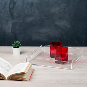 Vesta - Modello: Like Water - Vassoio quadrato piccolo in plexiglass dal design moderno ed elegante - SKU: 03408 