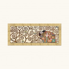 Artitalia - Modello: Klimt - - Design By: Klimt Stampa cornice dorata dettagli materici glitterati "Fulfilment" 154x64 - Tema Quadro: Array - Realizzazione Quadro: Stampe su Tela - SKU: WRD102