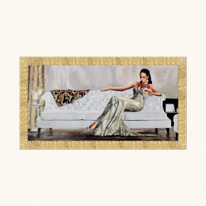 Artitalia - - Design By: Jannace Stampa con cornice dorata a tema figurativo dettagli glitterati - Tema Quadro: Figurativi - Realizzazione Quadro: Stampe su Tela - SKU: WRD512 