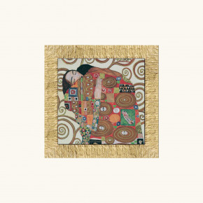 Artitalia - Modello: Klimt - - Design By: KLIMT Stampa con cornice dorata con decori materici "L'abbraccio" 61x61 - Tema Quadro: Array - Realizzazione Quadro: Stampe su Tela - SKU: WRD588