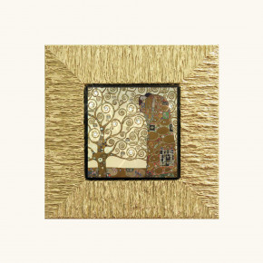 Artitalia - Modello: Klimt - - Design By: Klimt Stampa piccola con cornice in legno dorato "l'albero della vita" 26x26 - Tema Quadro: Array - Realizzazione Quadro: Stampe su Tela - SKU: WRD619 