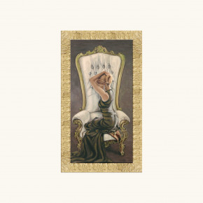 Artitalia - - Design By: BENSON Stampa con cornice oro moderna decori materici con brillanti e strass - Tema Quadro: Figurativi - Realizzazione Quadro: Stampe su Tela - SKU: WRDL575 